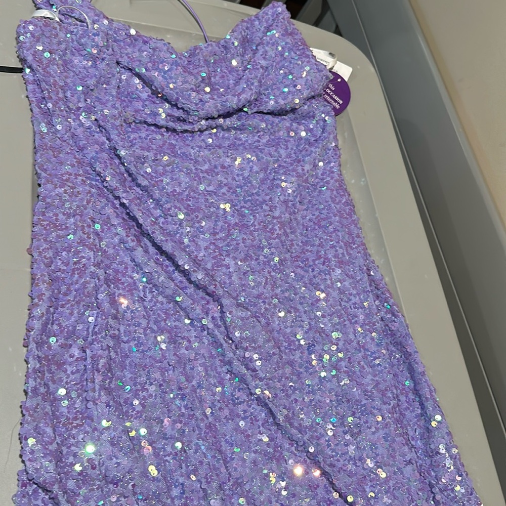 Purple sparkling dress